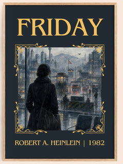 Friday Classic Book Art Print by Robert A. Heinlein – book poster