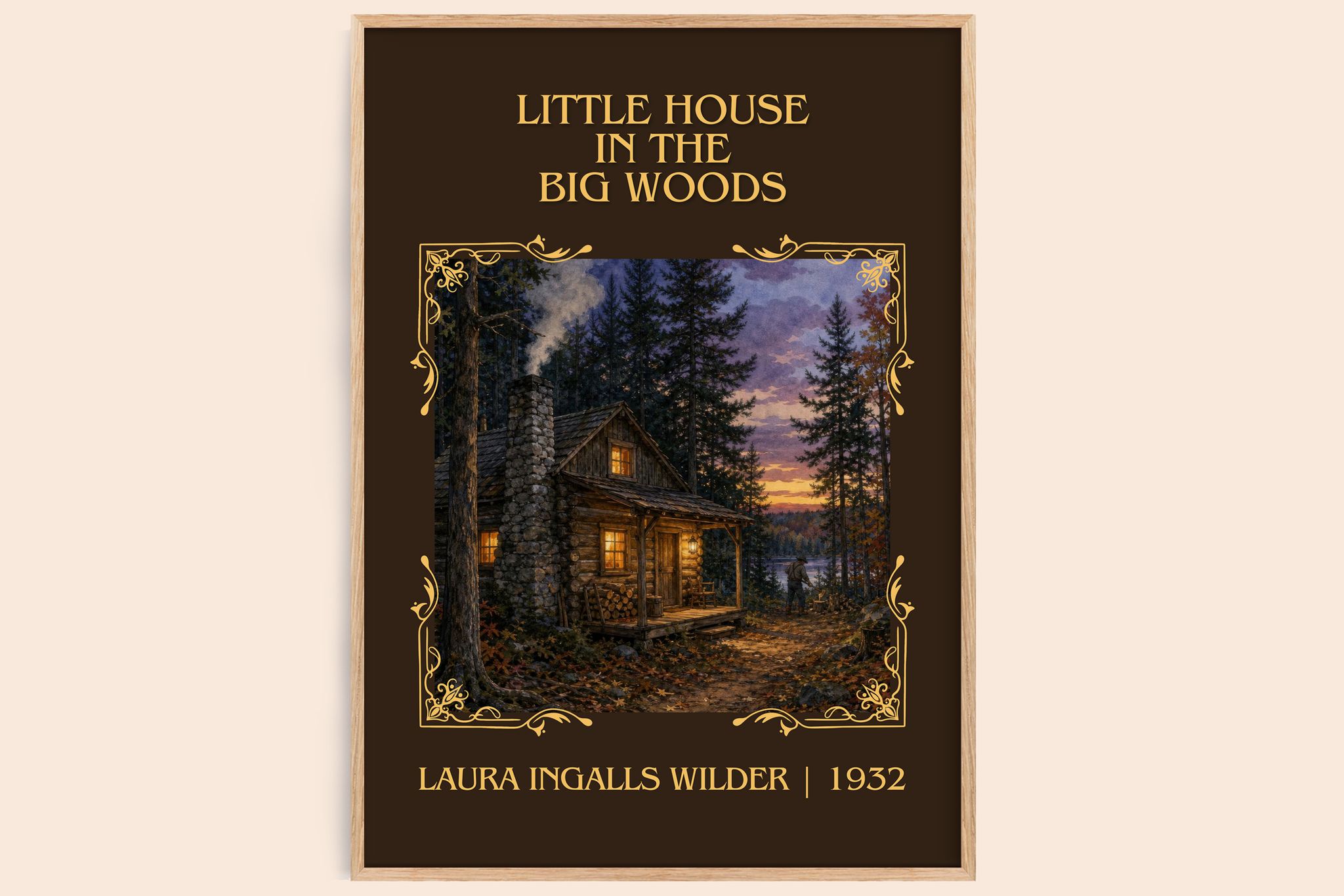 Little House in the Big Woods Classic Book Art Print by L. Wilder