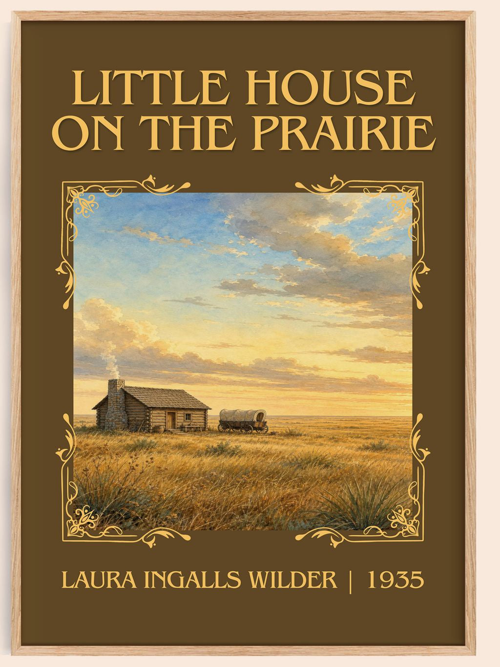 Little House on the Prairie Classic Book Art Print by L. Wilder – book poster