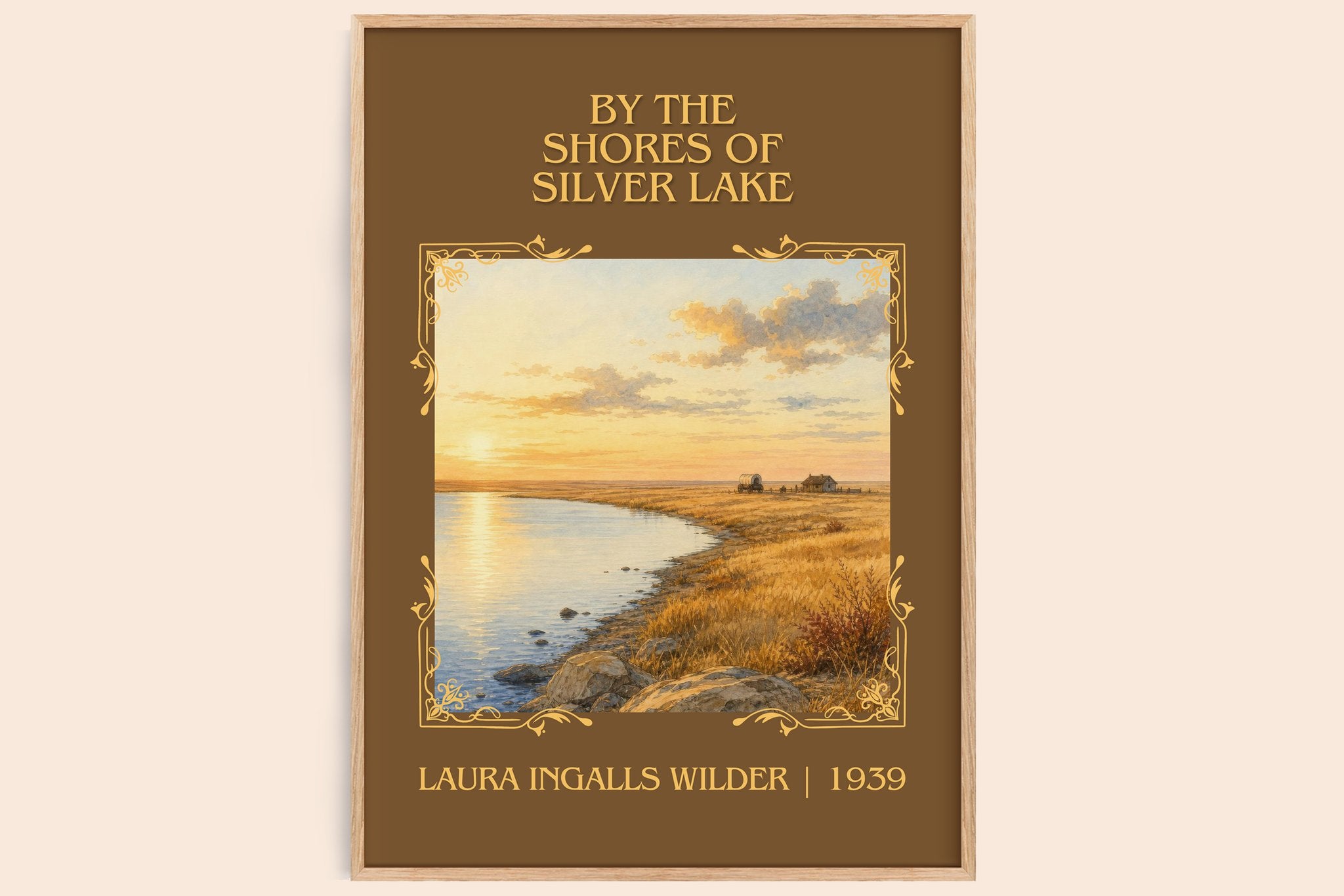 By the Shores of Silver Lake Classic Book Art Print by L. Wilder