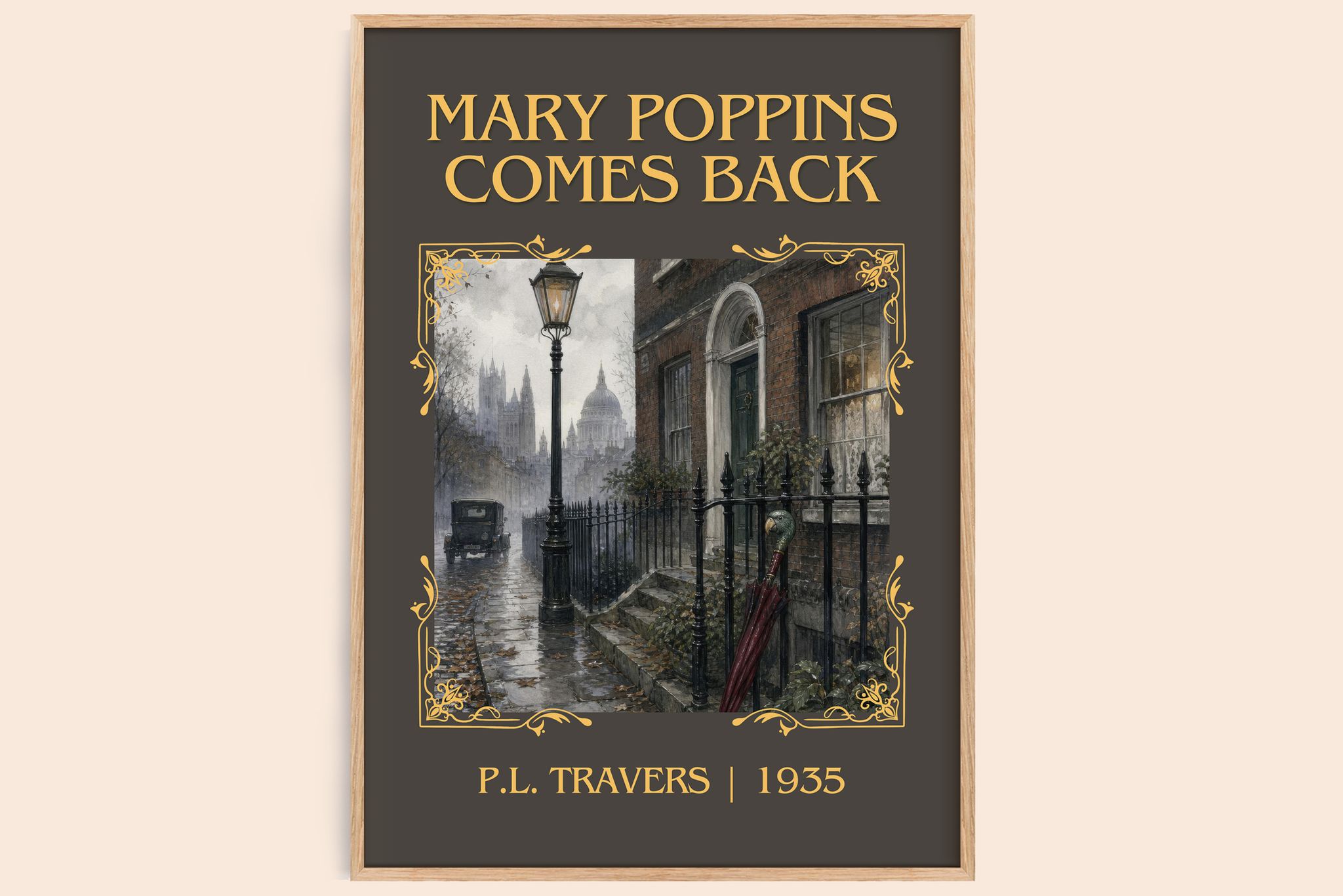 Mary Poppins Comes Back Classic Book Art Print by P.L. Travers