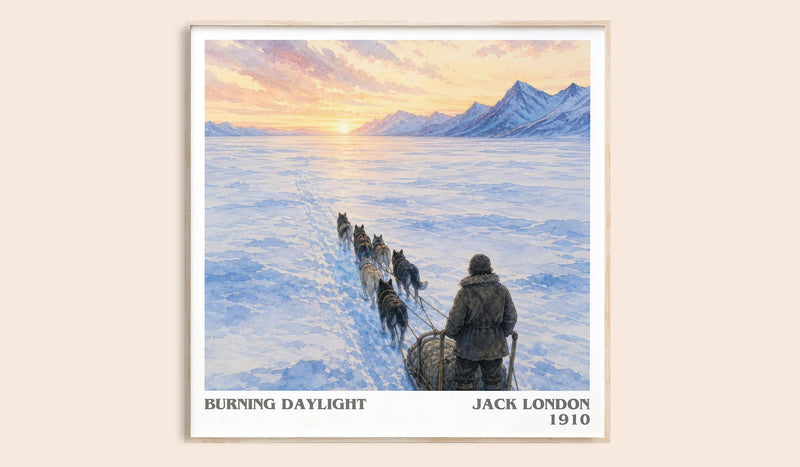 Burning Daylight literary book poster by Jack London – framed literary art print