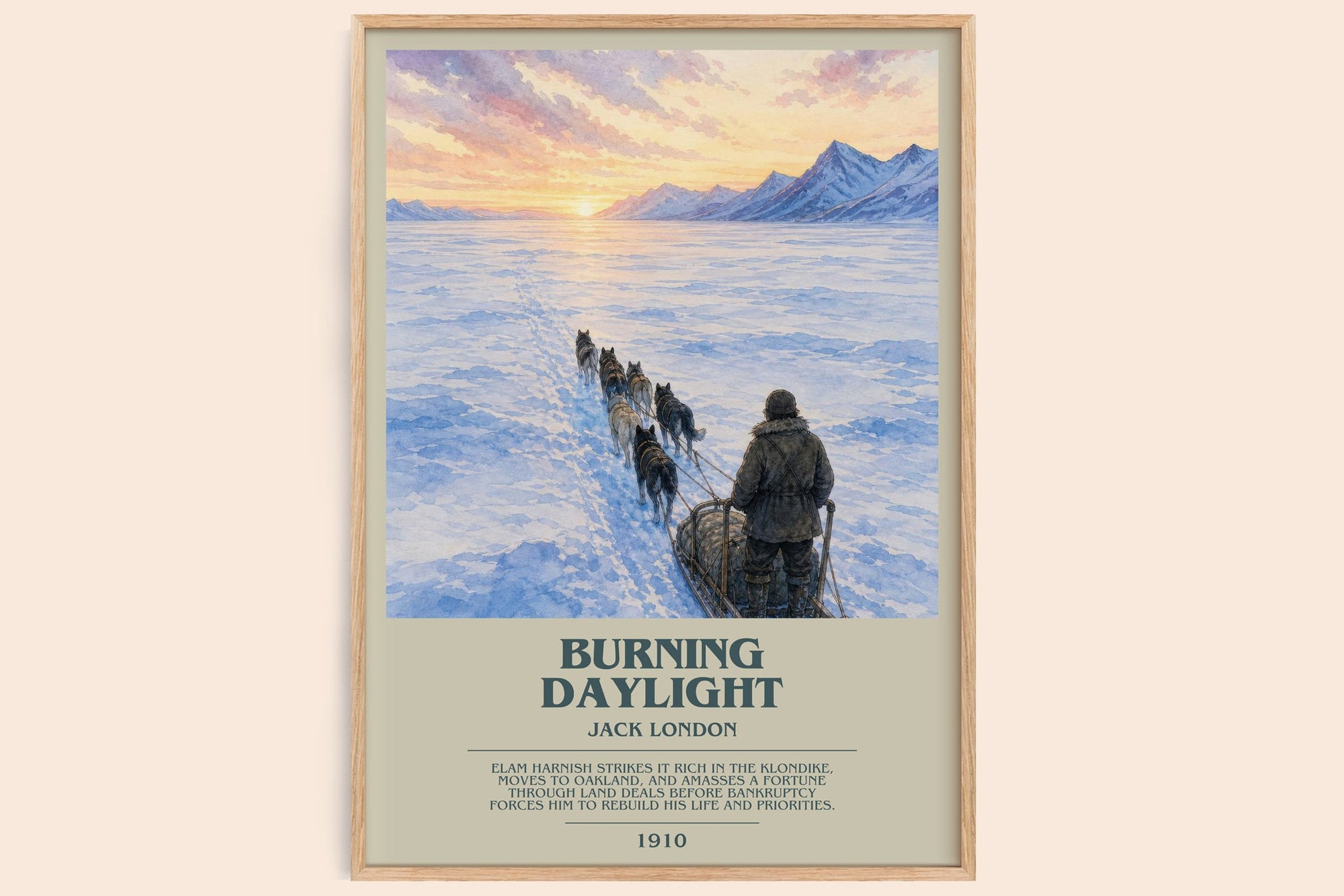 Burning Daylight bookish book poster by Jack London – framed literary art print