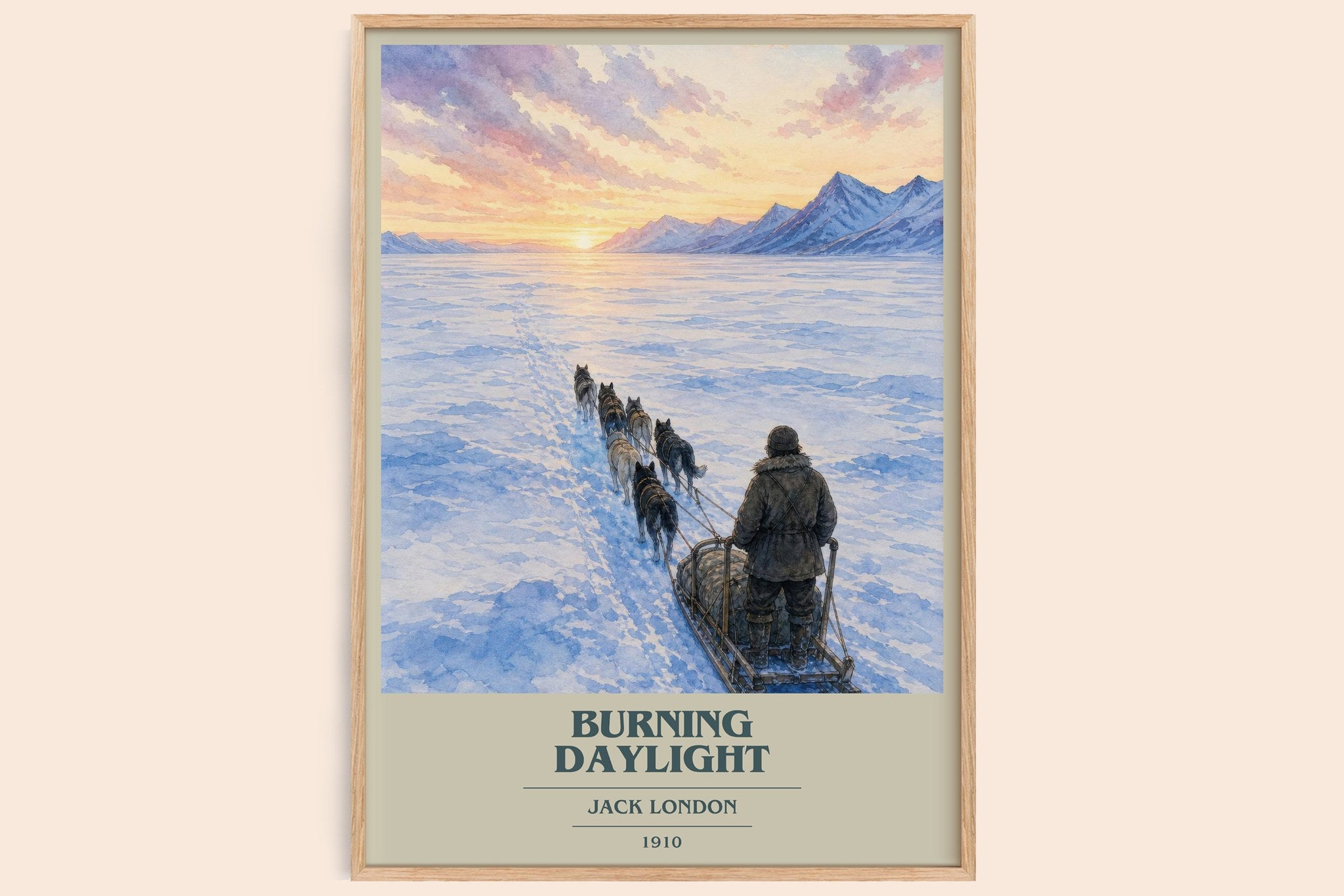 Burning Daylight Book Cover Poster by Jack London