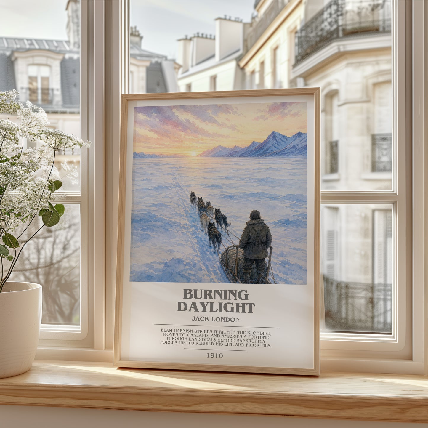 Burning Daylight bookish poster colour and style options – Jack London book art