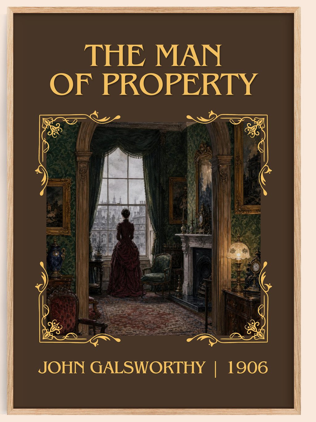 The Man of Property Classic Book Art Print by John Galsworthy – book poster