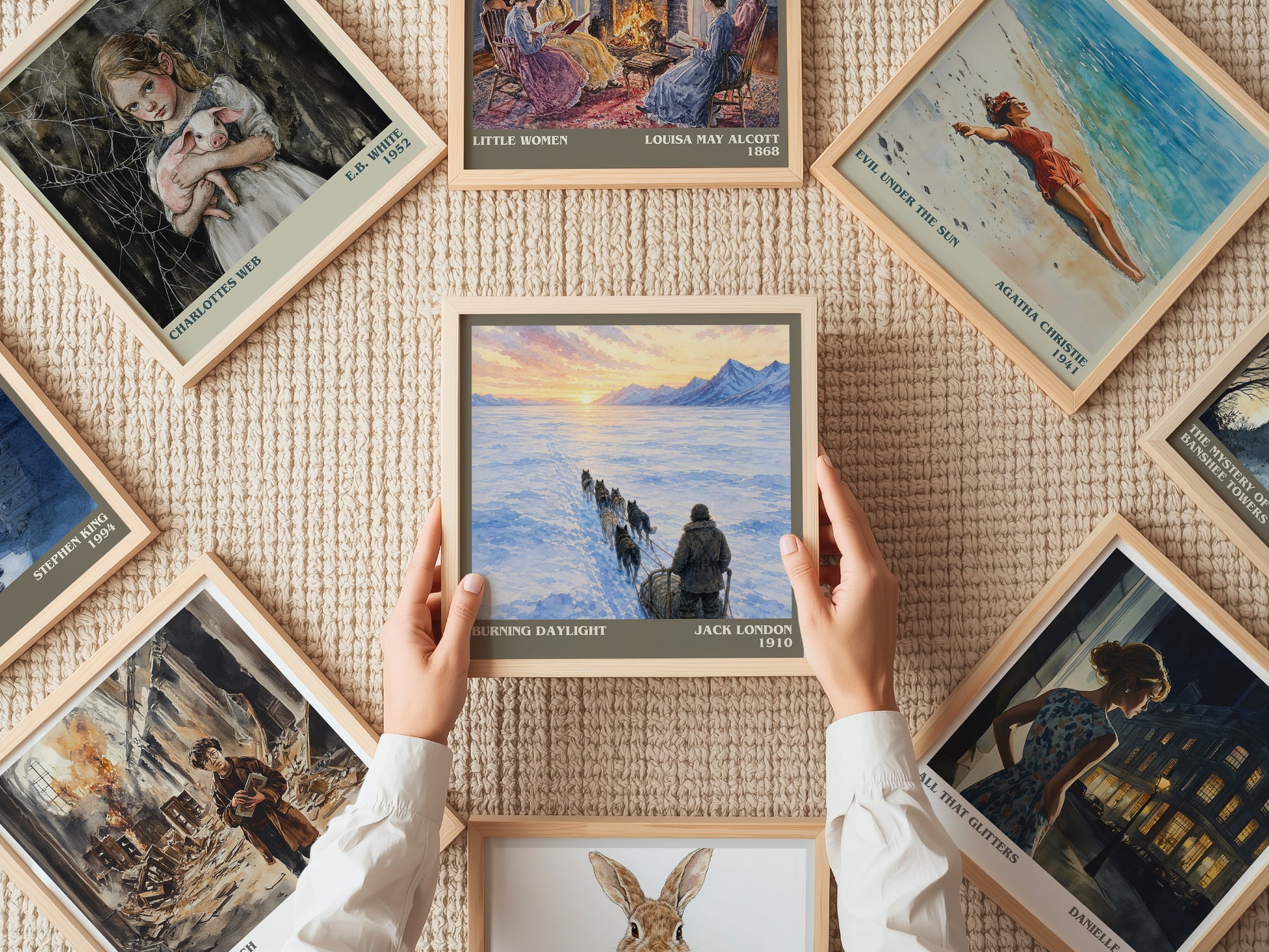 Burning Daylight literary book poster framed on wall – adventure wall art