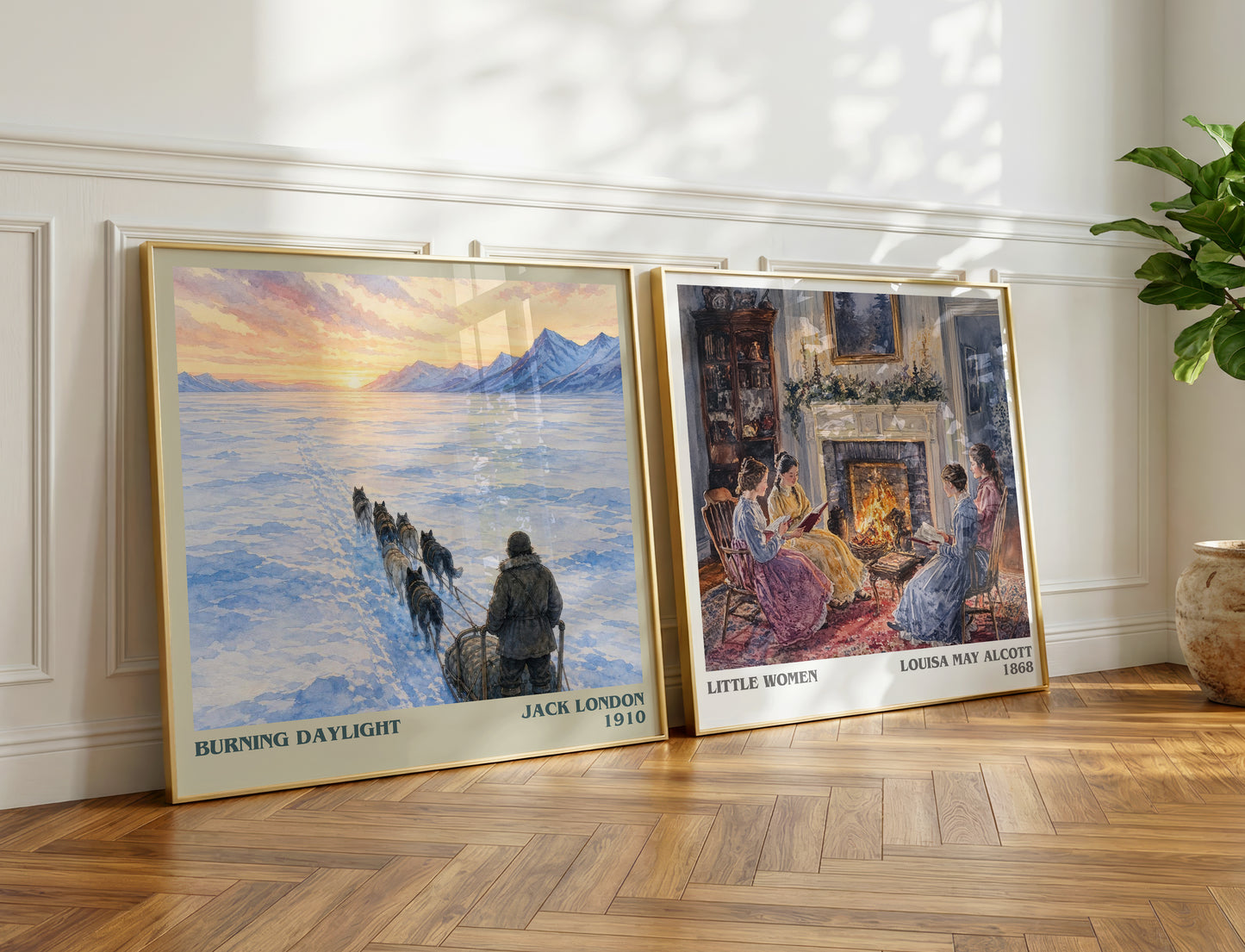 Burning Daylight literary print on bookshelf – Jack London fan gift