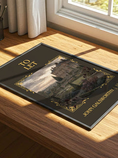 To Let Classic Book Art Print by John Galsworthy – print on a sunlit desk