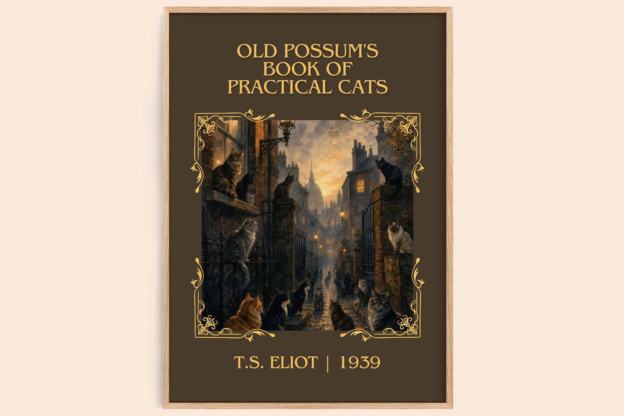 Old Possum's Book of Practical Cats Classic Book Art Print by T. Eliot