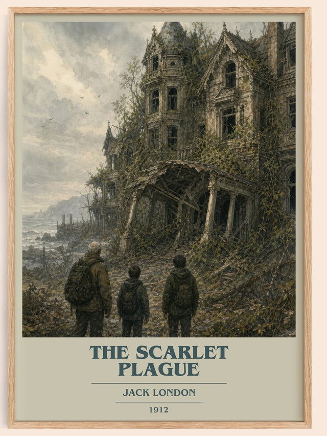 The Scarlet Plague Book Cover Poster by Jack London