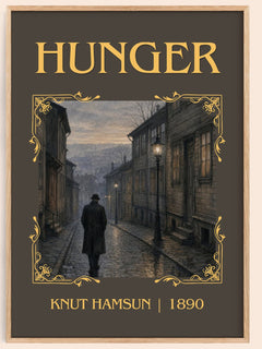 Hunger Classic Book Art Print by Knut Hamsun – book poster
