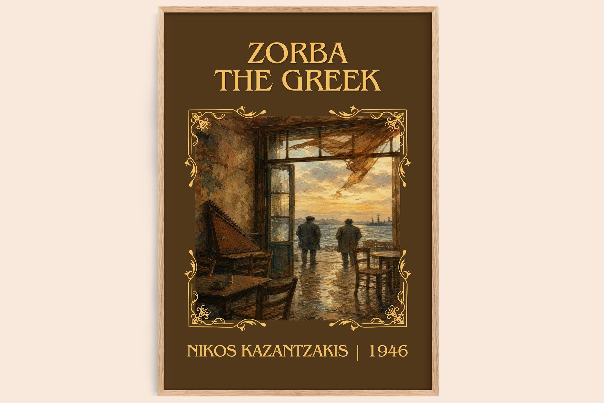 Zorba the Greek Classic Book Art Print by Nikos Kazantzakis