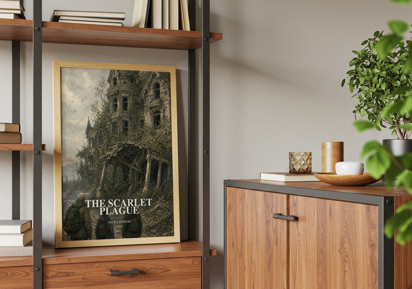 The Scarlet Plague book watercolour illustration paper finish options – matte satin gloss