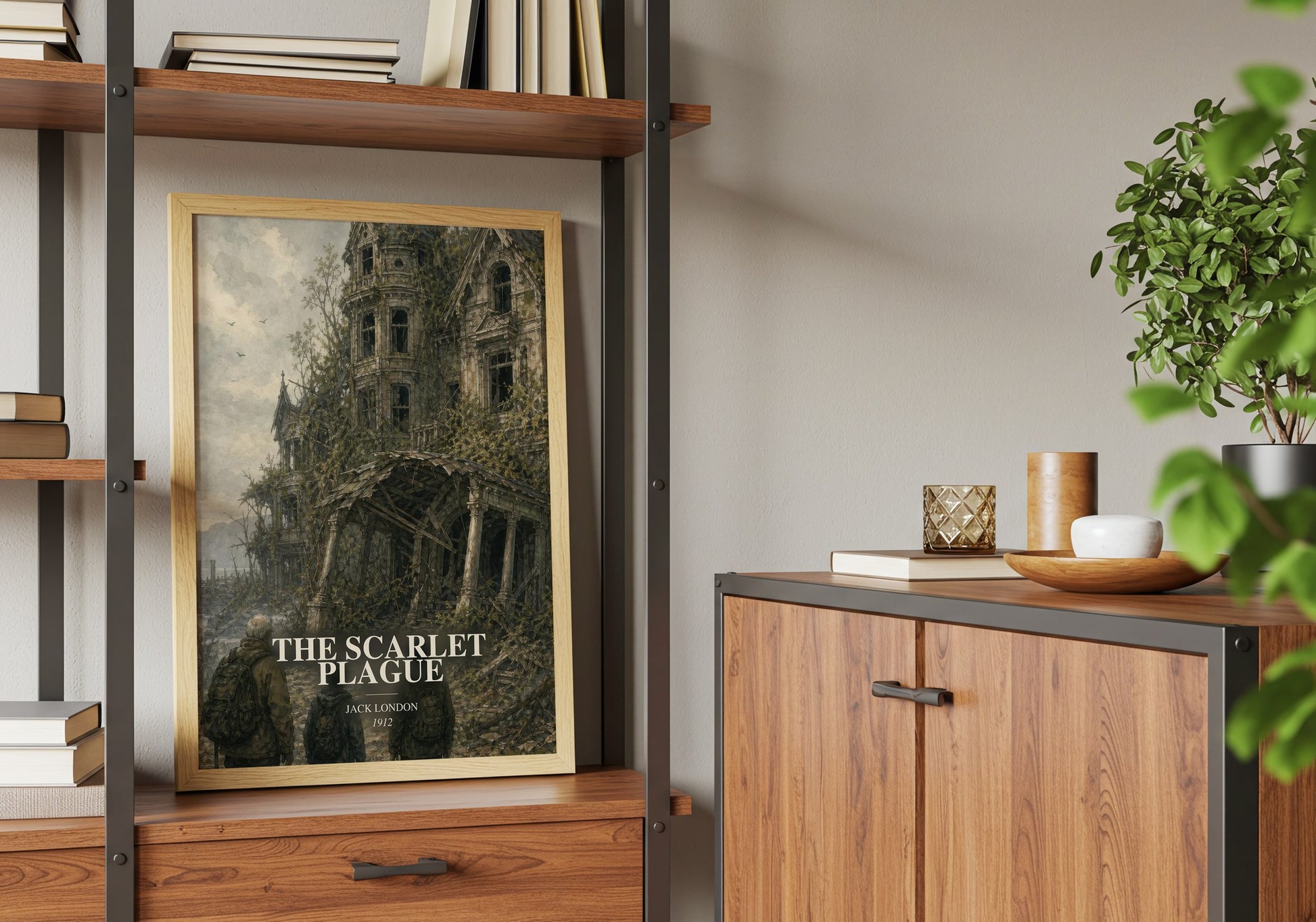 The Scarlet Plague book watercolour illustration paper finish options – matte satin gloss