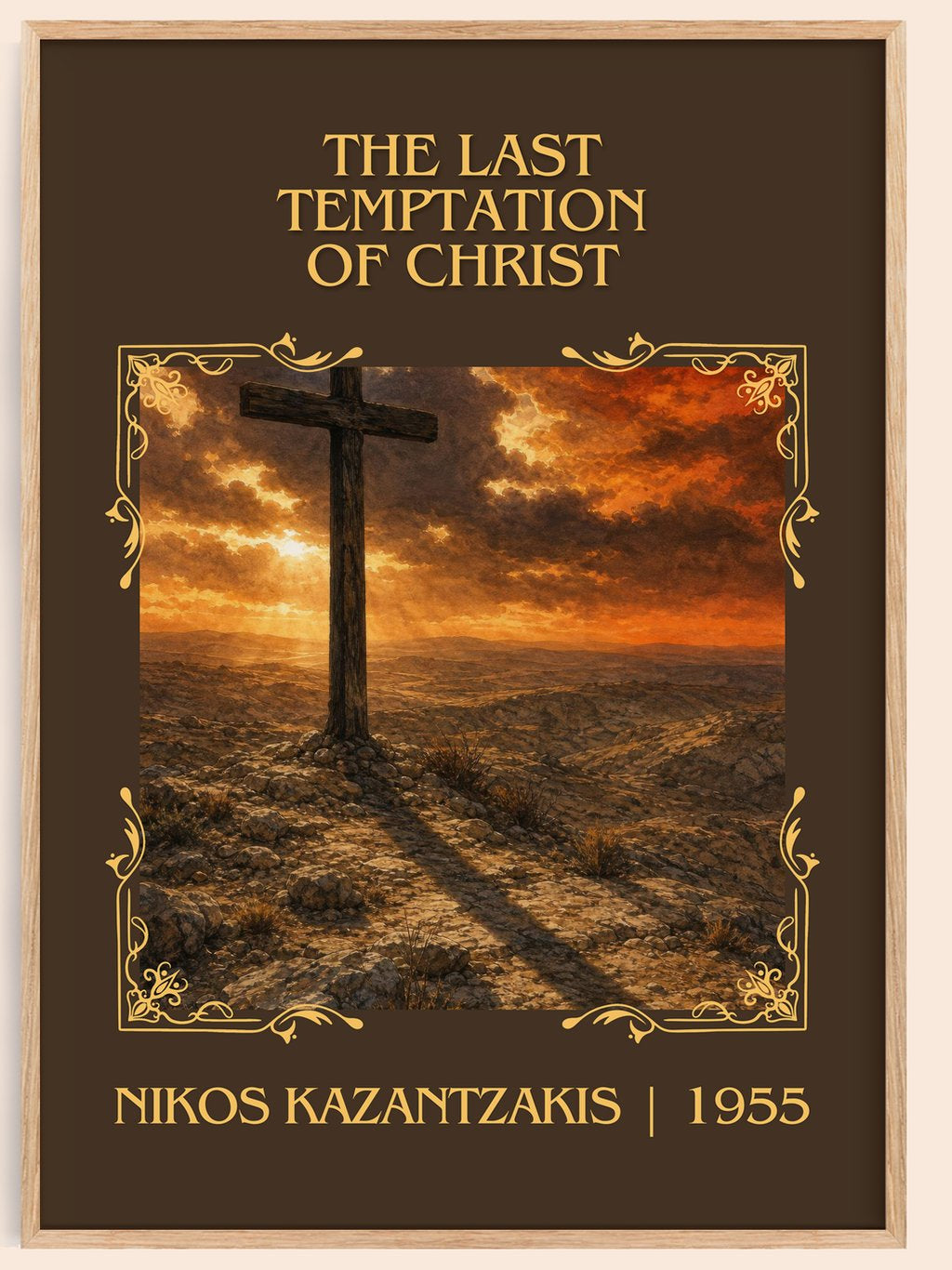 Last Temptation of Christ Classic Book Art Print by Nikos Kazantzakis – book poster