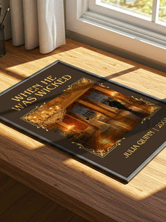 When He Was Wicked Classic Book Art Print by Julia Quinn – print on a sunlit desk