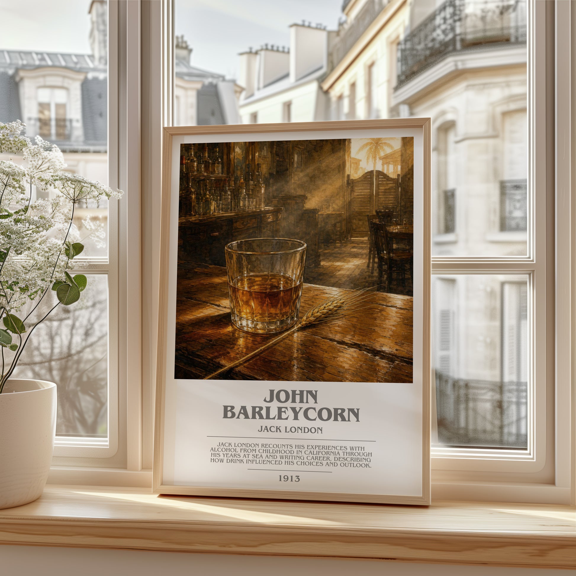 John Barleycorn bookish poster colour and style options – Jack London book art