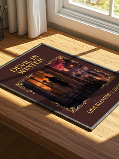 Devil in Winter Classic Book Art Print by Lisa Kleypas – print on a sunlit desk
