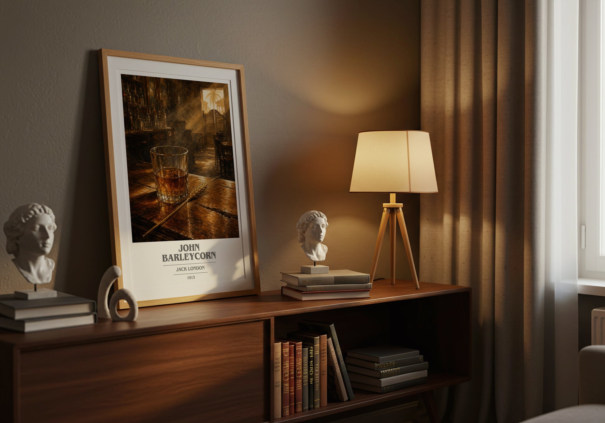John Barleycorn book cover book poster framed on wall – memoir wall art