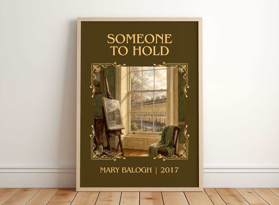 Someone to Hold Classic Book Art Print by Mary Balogh – framed print leaning on a wooden floor