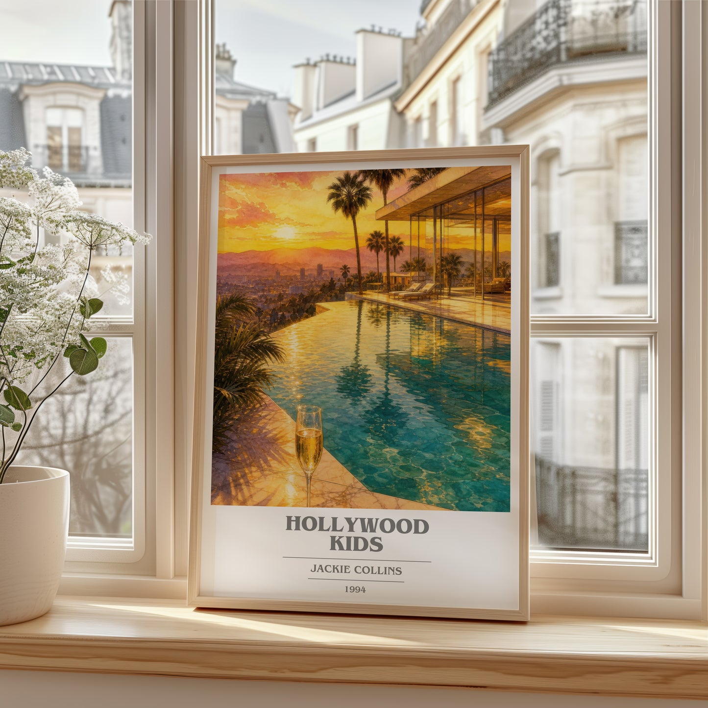 Hollywood Kids book cover poster colour and style options – Jackie Collins book art