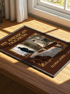 My American Duchess Classic Book Art Print by Eloisa James – print on a sunlit desk