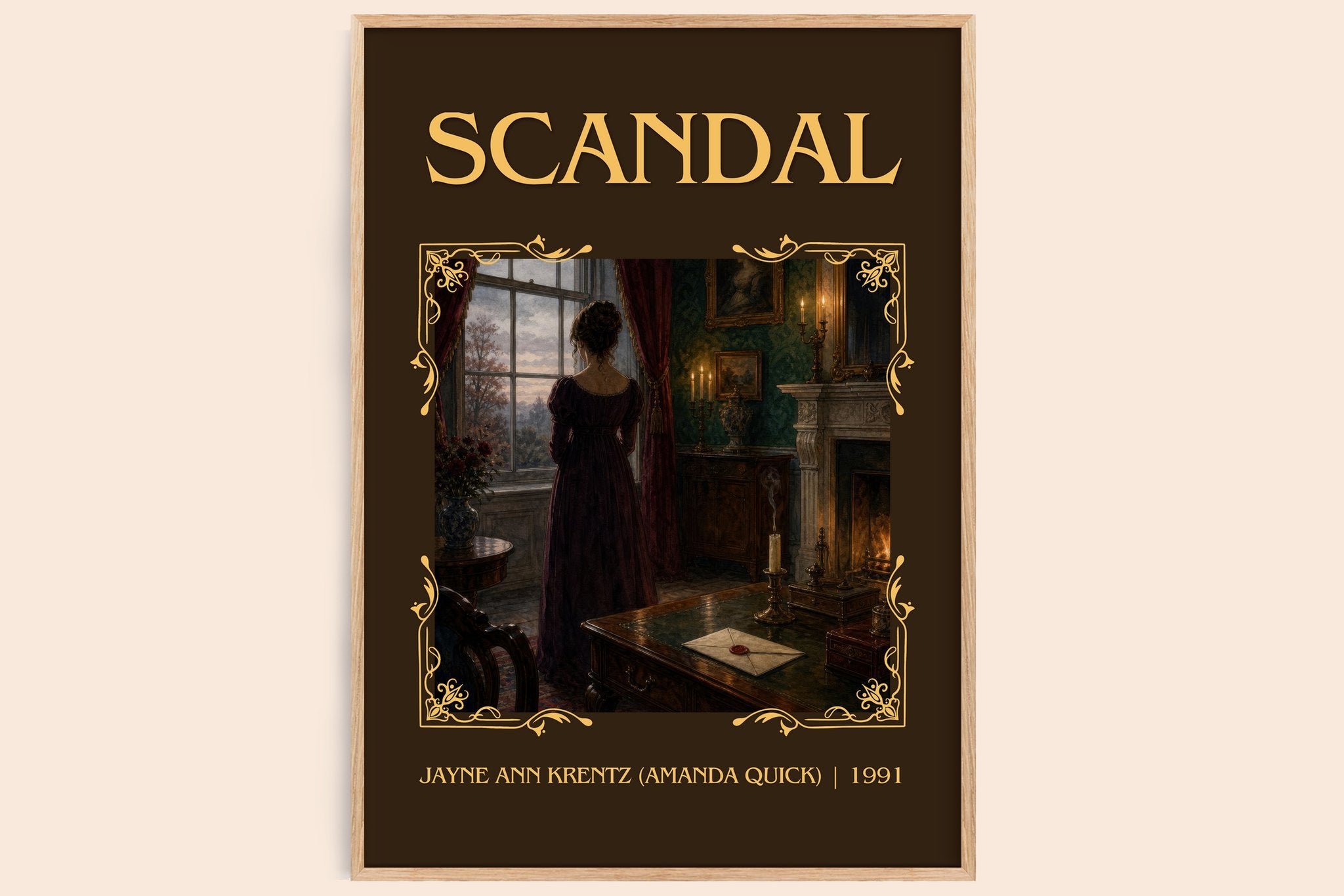 Scandal Classic Book Art Print by Jayne Ann Krentz (Amanda Quick)