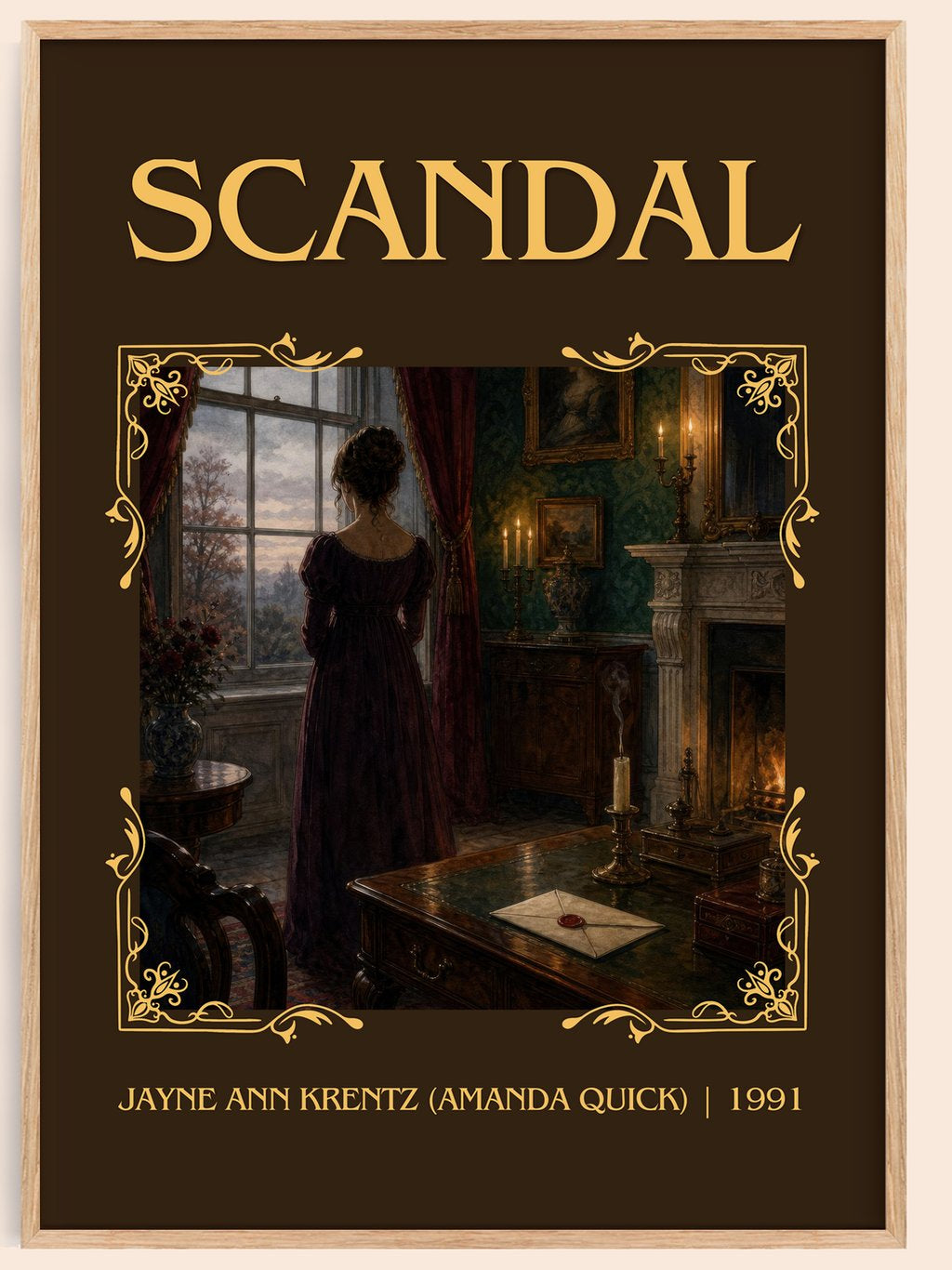 Scandal Classic Book Art Print by Jayne Ann Krentz (Amanda Quick) – book poster