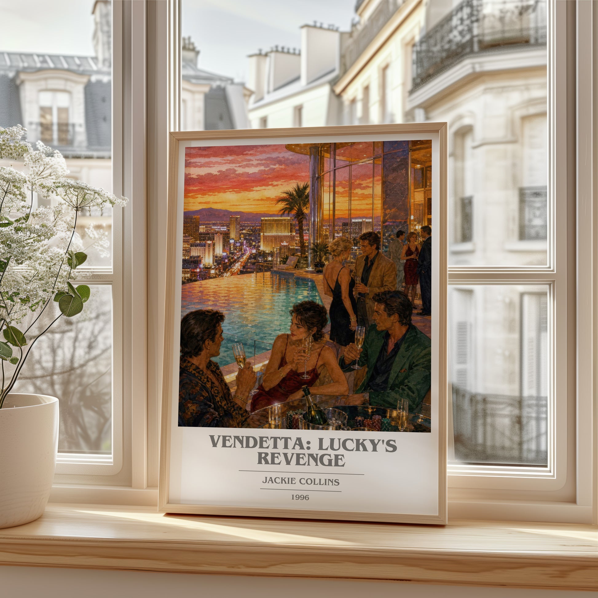 Vendetta: Lucky'S Revenge book cover poster colour and style options – Jackie Collins book art