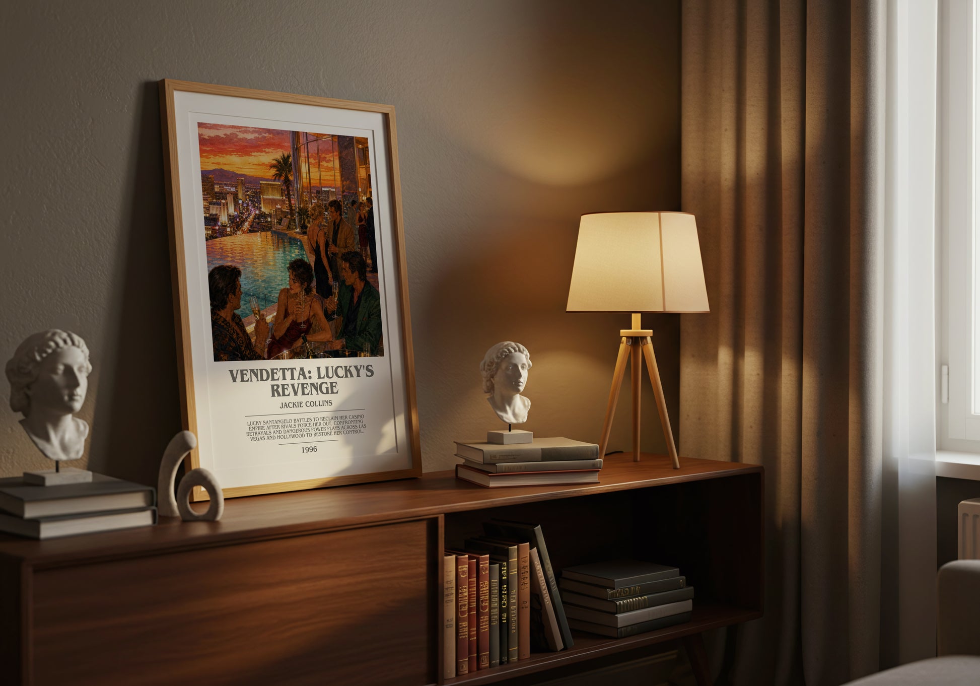 Vendetta: Lucky'S Revenge bookish book poster framed on wall – contemporary fiction wall art