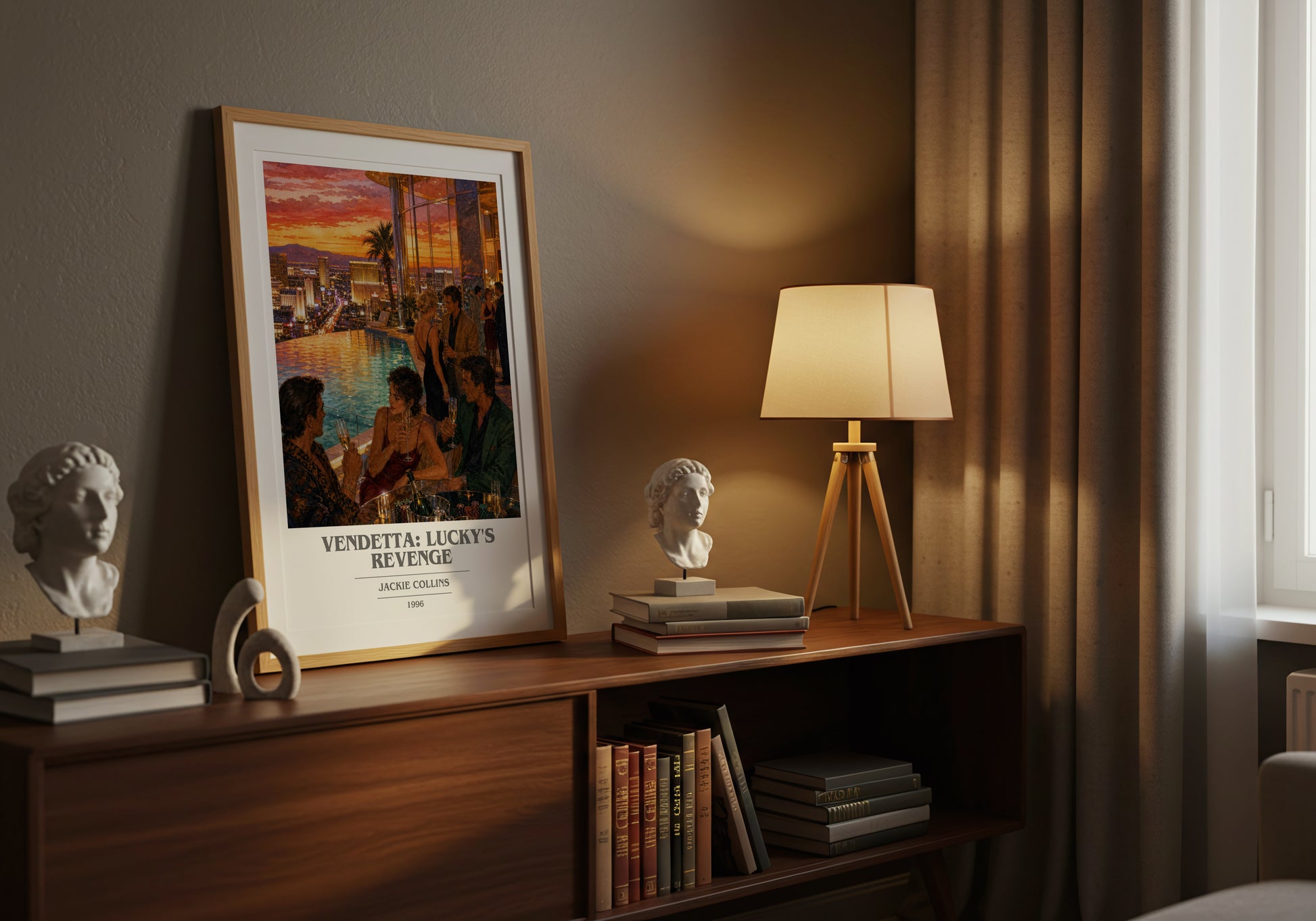 Vendetta: Lucky'S Revenge book cover book poster framed on wall – contemporary fiction wall art