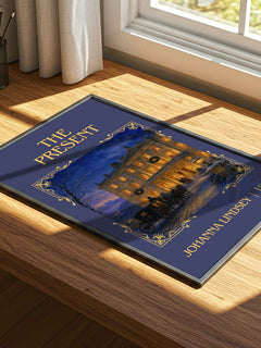 The Present Classic Book Art Print by Johanna Lindsey – print on a sunlit desk