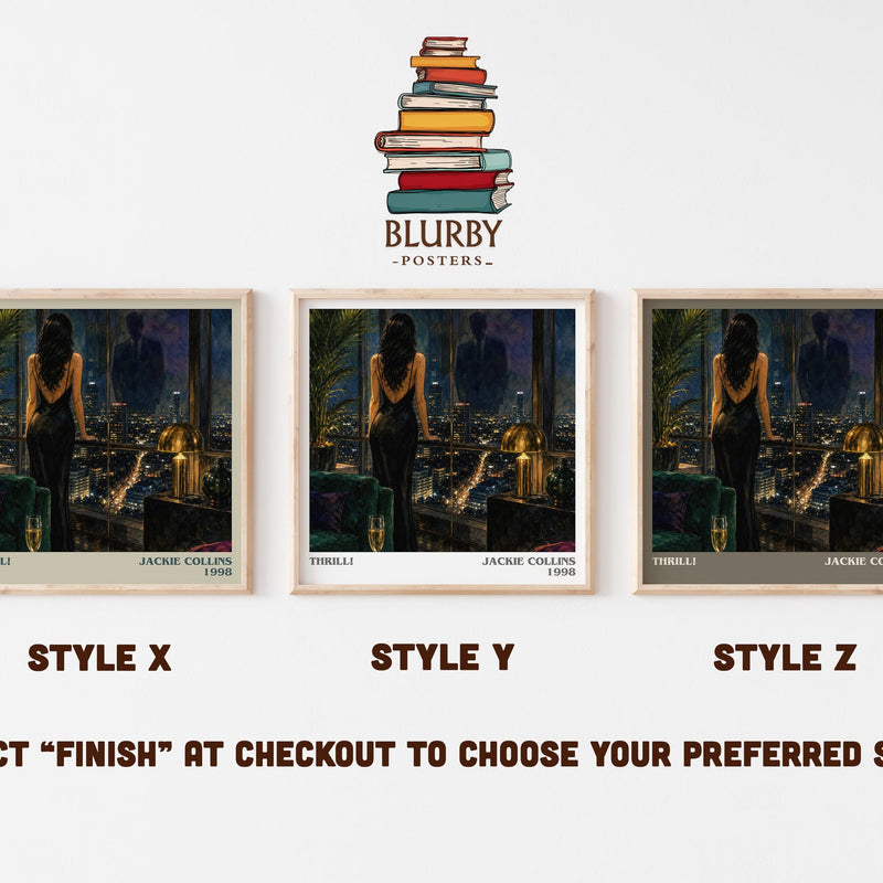 Thrill! literary print in frame leaning in hallway – romance wall art