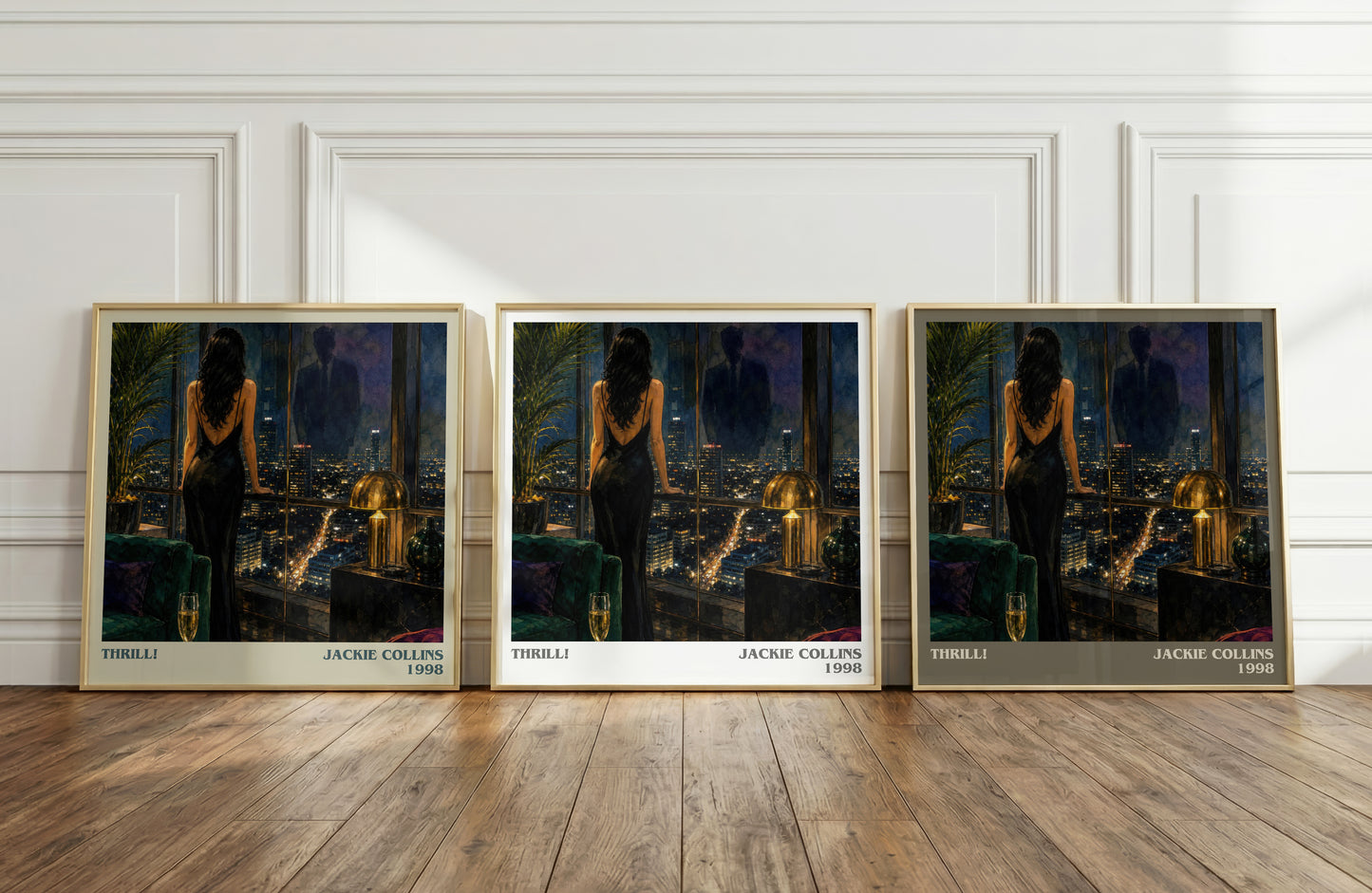 Thrill! literary art print colour and style options – Jackie Collins book art