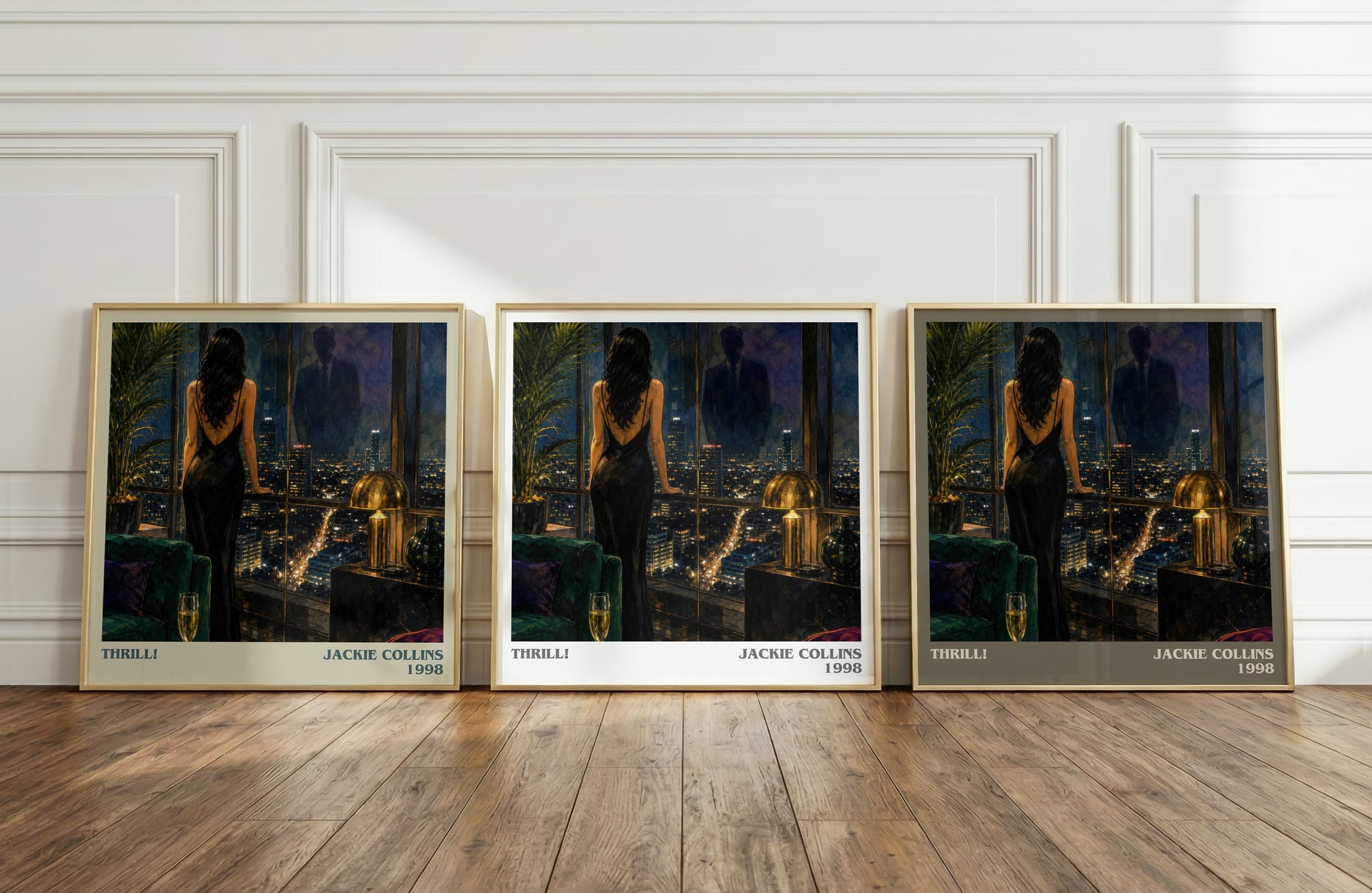 Thrill! literary art print colour and style options – Jackie Collins book art