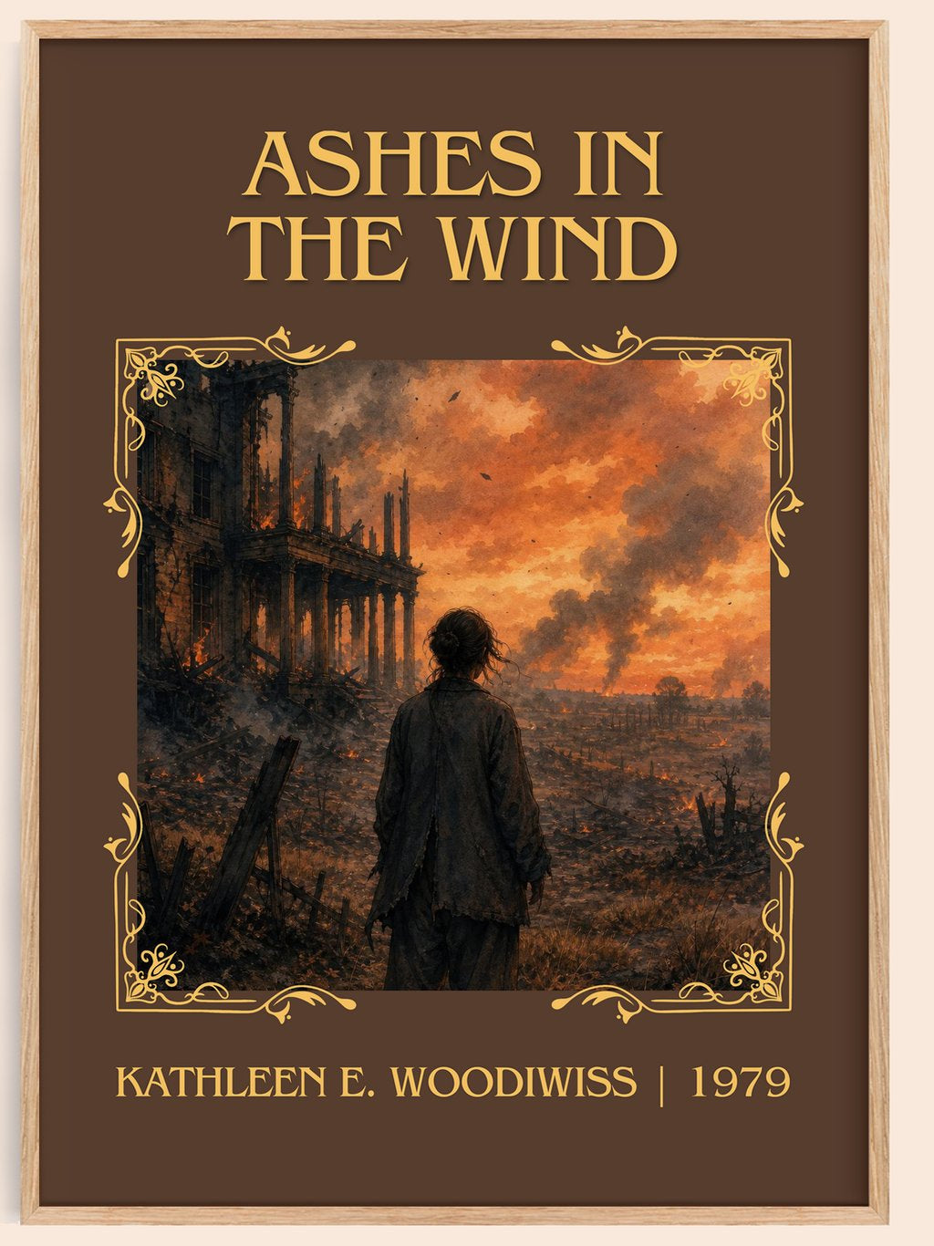 Ashes in the Wind Classic Book Art Print by Kathleen E. Woodiwiss – book poster