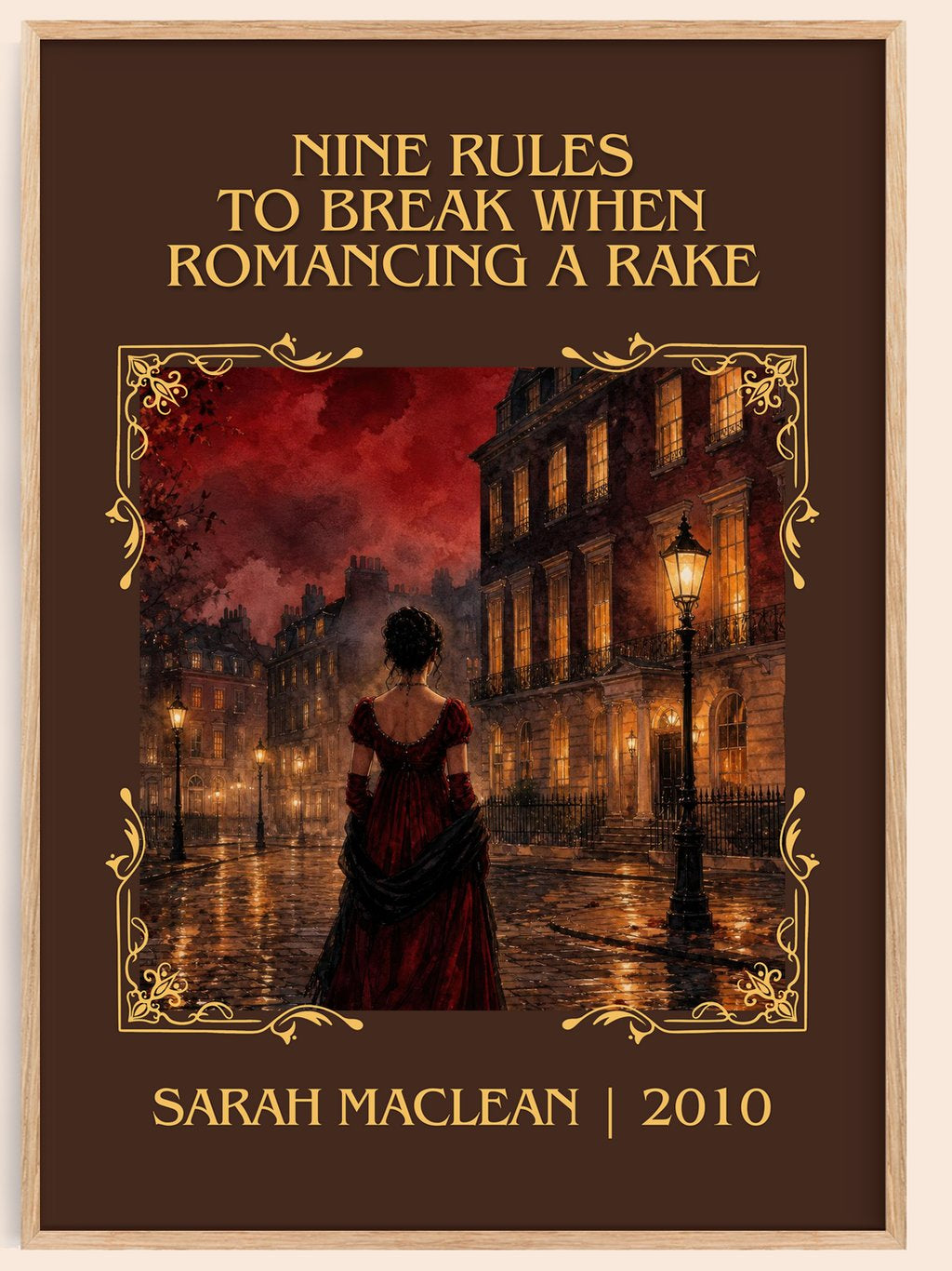 Nine Rules to Break When Romancing a Rake Classic Book Art Print by Sarah MacLean – book poster