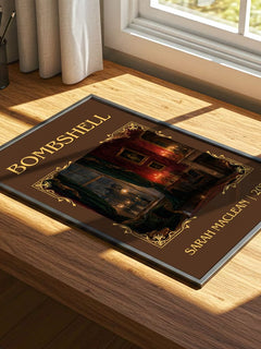 Bombshell Classic Book Art Print by Sarah MacLean – print on a sunlit desk