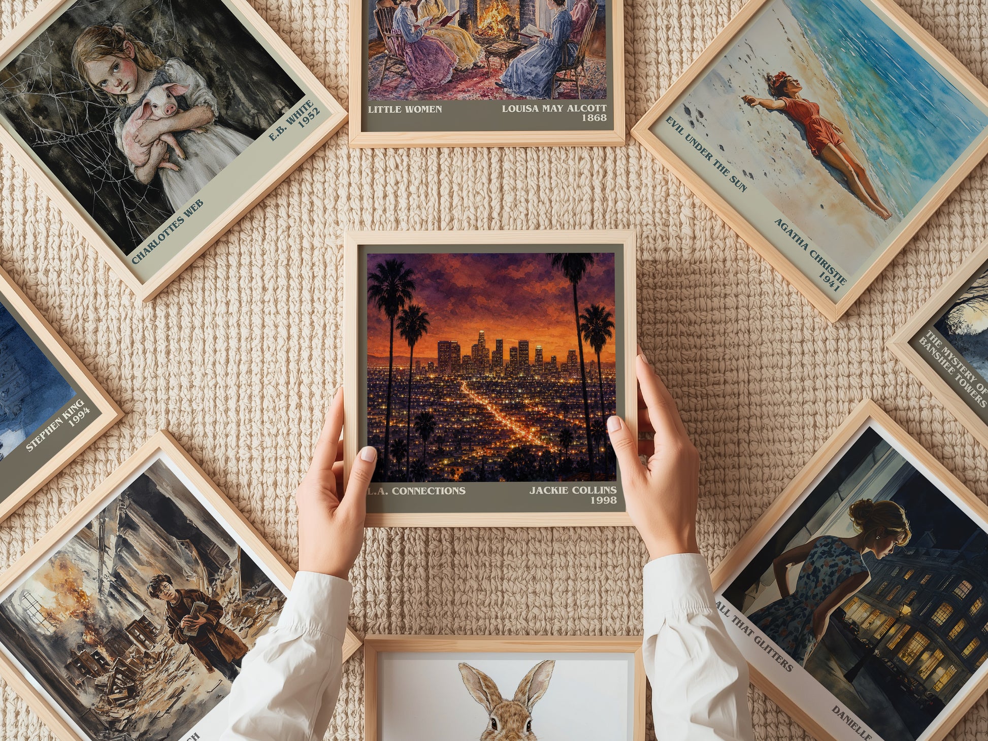 L.A. Connections literary book poster framed on wall – crime wall art