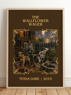 The Wallflower Wager Classic Book Art Print by Tessa Dare – framed print leaning on a wooden floor