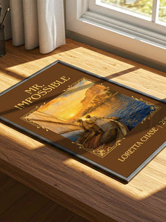 Mr. Impossible Classic Book Art Print by Loretta Chase – print on a sunlit desk