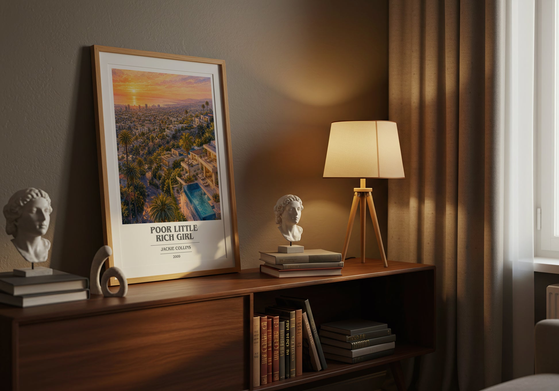 Poor Little Rich Girl book cover book poster framed on wall – contemporary fiction wall art