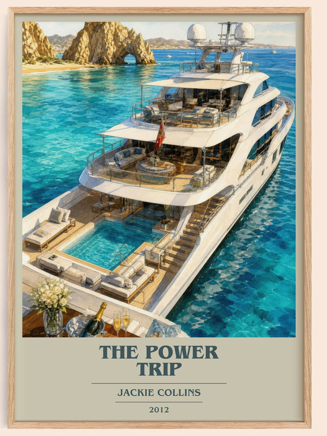 The Power Trip Book Cover Poster by Jackie Collins