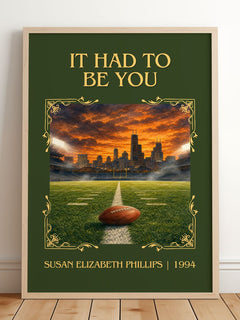 It Had to Be You Classic Book Art Print by Susan Elizabeth Phillips – framed print leaning on a wooden floor
