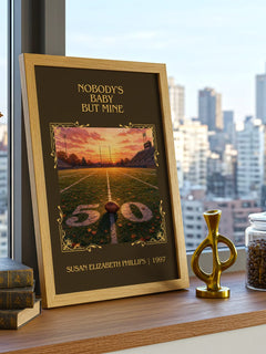 Nobody's Baby But Mine Classic Book Art Print by S. Phillips – framed print on a city-view windowsill