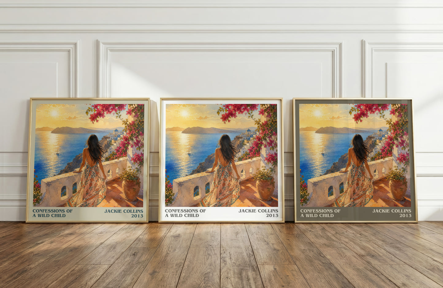 Confessions Of A Wild Child literary art print colour and style options – Jackie Collins book art