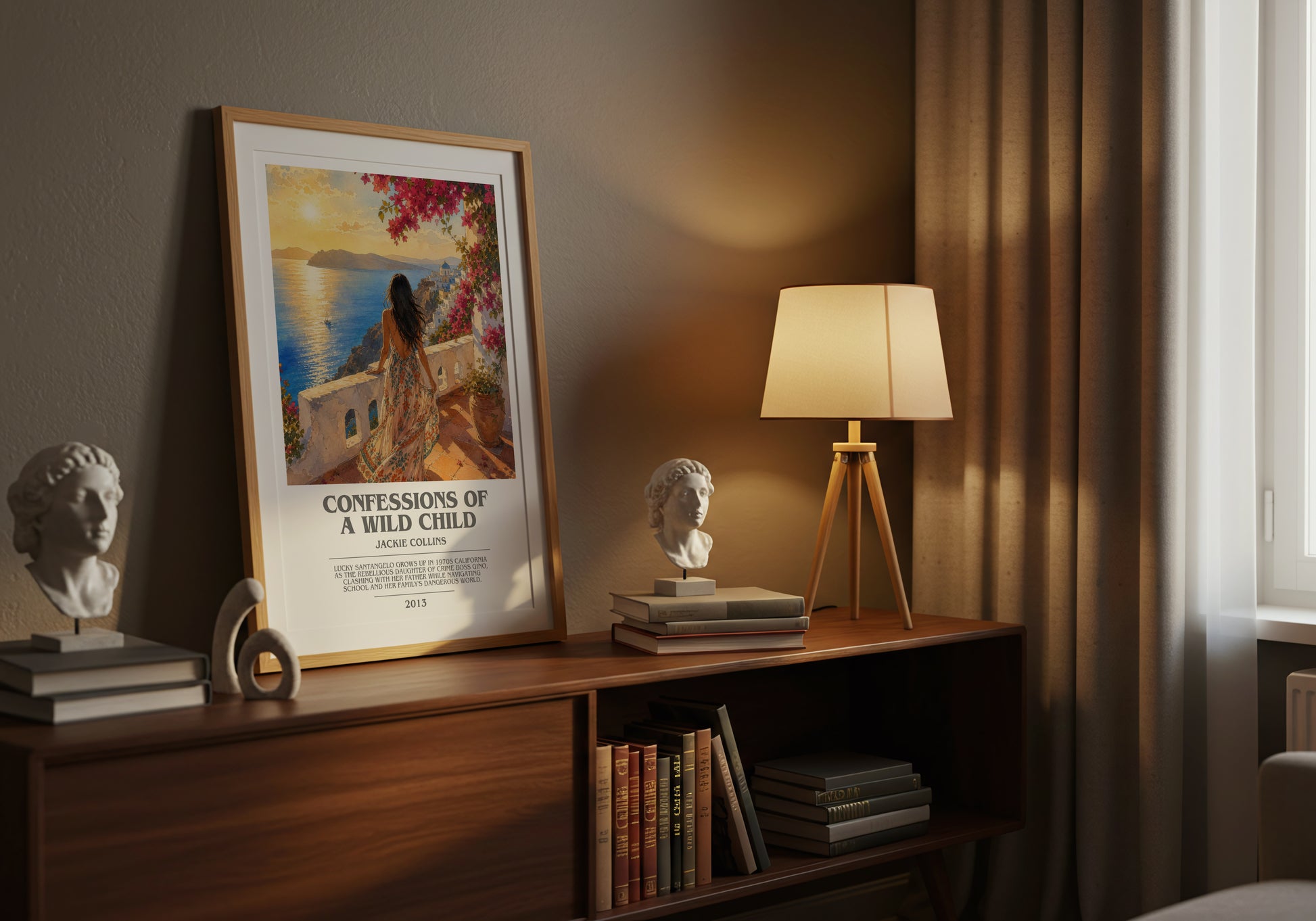 Confessions Of A Wild Child bookish book poster framed on wall – contemporary fiction wall art
