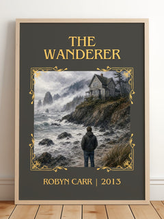 The Wanderer Classic Book Art Print by Robyn Carr – framed print leaning on a wooden floor