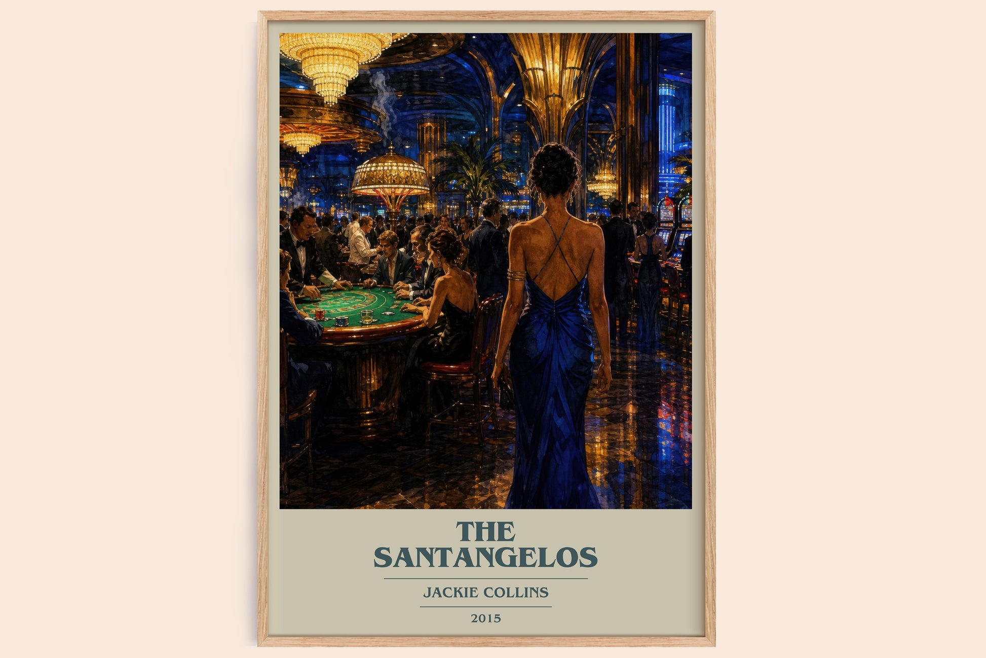 The Santangelos book cover book poster by Jackie Collins – framed literary art print